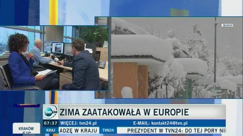 Meteorolog Wojciech Raczyński podczas pracy 