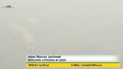 Mgły paraliżują lotnisko w Łodzi (TVN24)
