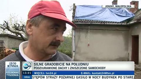 Mieszkańcy Jonin opowiadają o gradobiciach (TVN24)