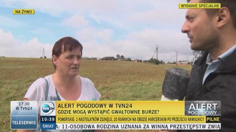 Mieszkanka wsi nieopodal Suszka mówi o wczorajszej burzy