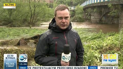 Na Dolnym Śląsku woda wciąż wysoko (TVN24)