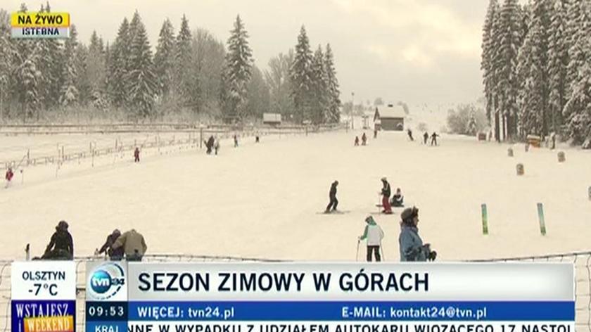 Na początek ferii w górach śniegu pod dostatkiem (TVN24)
