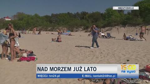 Nad morzem pojawiają się pierwsi plażowicze