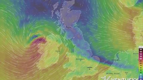 Nad Wielką Brytanią wieje silny wiatr
