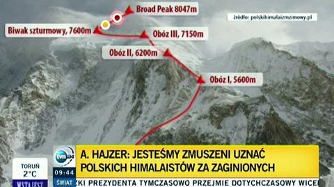 Niepokojące wieści z Broad Peak (TVn24)