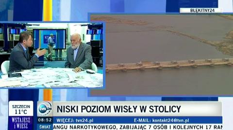 Niski poziom wody na Wiśle. Wszystkiemu winna zima (TVN24)