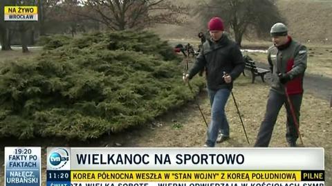 Nordic walking w Wielkanoc (TVN24)