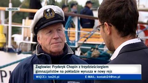 O rejsie mówi kapitan Krzysztof Baranowski (TVN24)