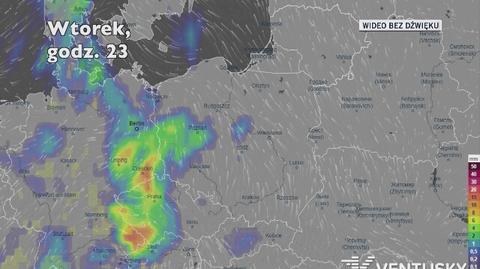 Opady deszczu w kolejnych dniach (Ventusky.com)