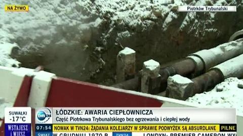Piotr Borowski o awarii ciepłowniczej w Piotrkowie Trybunalskim (TVN24)