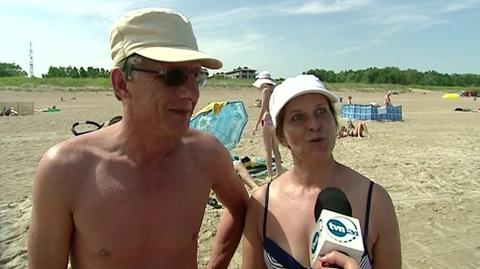 "Plaża paruje deszczem. Jest bardzo przyjemnie"