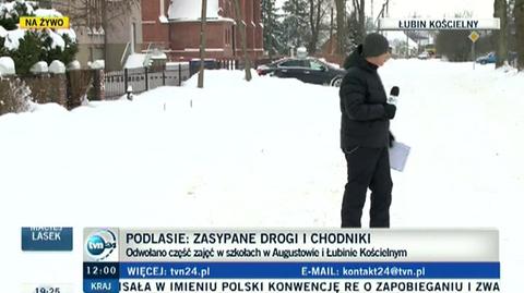 Podlaskie szkoły zamknięte przez śnieg (TVN24)