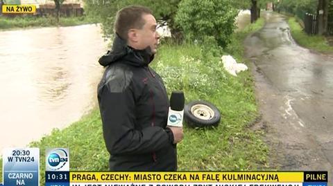 Podtopienia na Dolnym Śląsku (TVN24)
