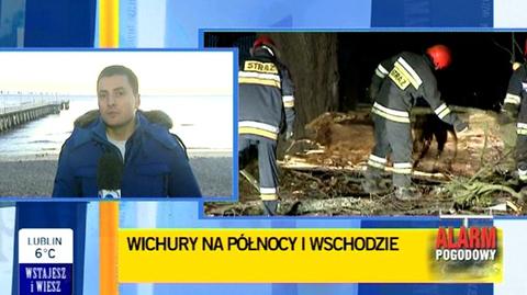 Pomorze po nocy huraganowych wiatrów (TVN24)