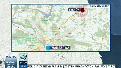 Potężna wichura w Mazowieckim (TVN24)