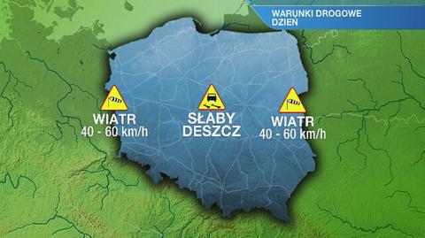 Prognoza dla kierowców na poniedziałek