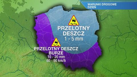 Prognoza dla kierowców na wtorek