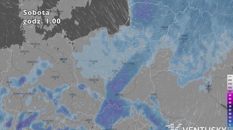 Prognoza grubości pokrywy śnieżnej na pięć dni (ventusky.com)