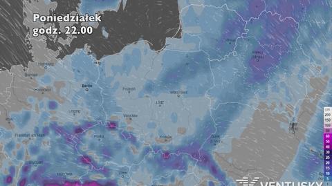 Prognoza grubości pokrywy śnieżnej na pięć dni (ventusky.com)