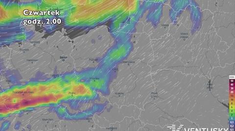 Prognoza opadów na pięć dni (ventusky.com)