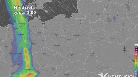 Prognoza opadów na pięć dni (ventusky.com)