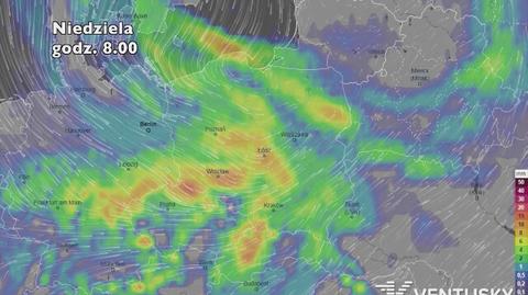 Prognoza opadów na pięć dni (ventusky.com)