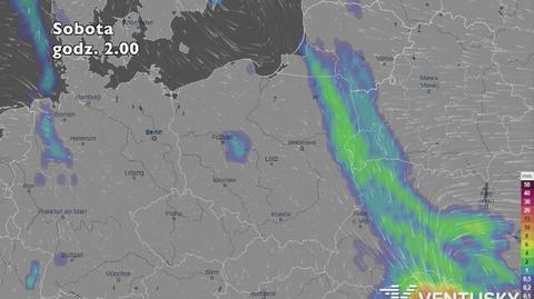 Prognoza opadów na weekend (ventusky.com)
