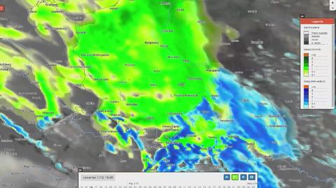 Prognoza opadów w czwartek i w nocy z czwartku na piątek (ICM UW)