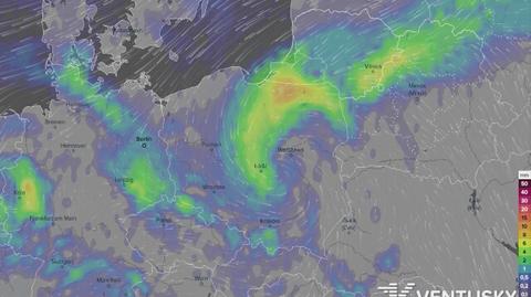 Prognoza opadów w najbliższych dniach (ventusky.com)