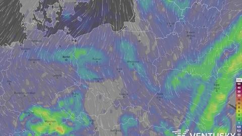 Prognoza opadów w najbliższych dniach (Ventusky.com)
