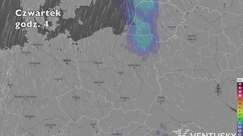 Prognoza opadów w najbliższych dniach (Ventusky.com)