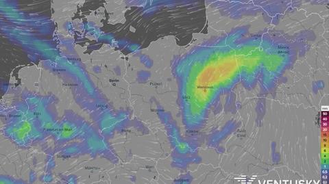 Prognoza opadów w najbliższych godzinach