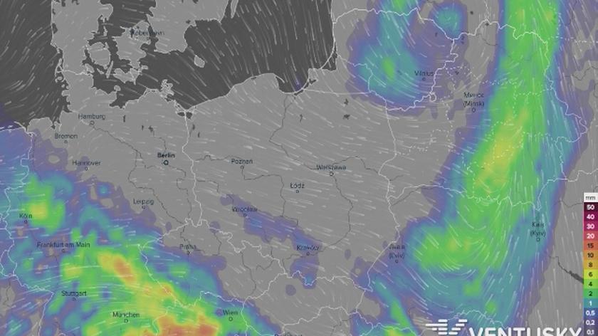 Prognoza opadów w Polsce