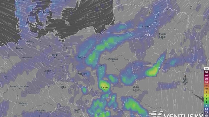 Prognoza opadów w Polsce