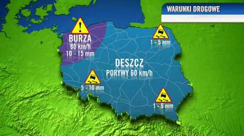 Prognoza pogody dla kierowców - dzień