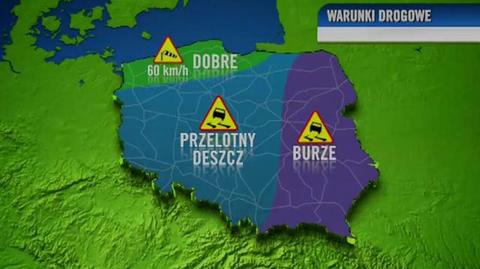 Prognoza pogody dla kierowców na 1 sieprnia