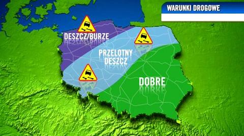 Prognoza pogody dla kierowców na piątek, 12.08