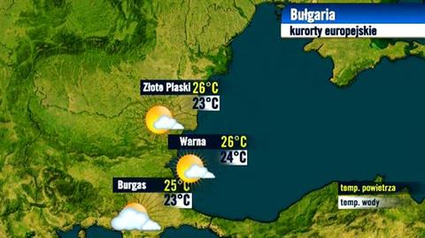Prognoza pogody dla kurortów europejskich na 26 sierpnia