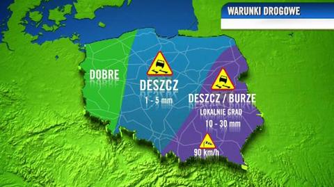 Prognoza pogody na dzień 24 lipca - warunki drogowe