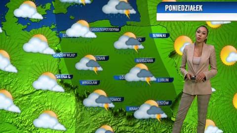 Prognoza pogody na poniedziałek 11.07