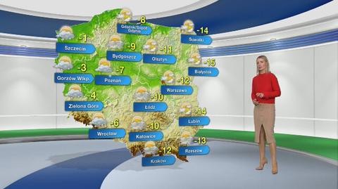 Prognoza pogody na poniedziałek 18.01