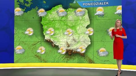 Prognoza pogody na poniedziałek