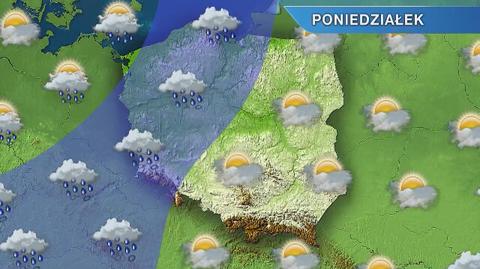 Prognoza pogody na poniedziałek