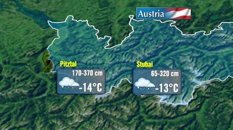 Prognoza pogody TVN Meteo dla alpejskich kurortów, 19.02