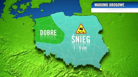 Prognoza pogody TVN Meteo dla kierowców na dzień, 14.01