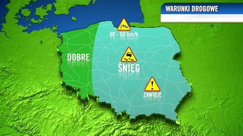 Prognoza pogody TVN Meteo dla kierowców na dzień, 15.01