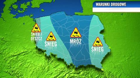 Prognoza pogody TVN Meteo dla kierowców na dzień, 17.01