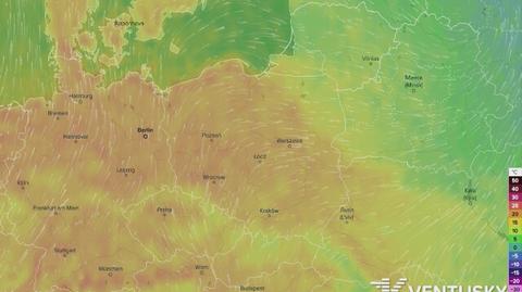 Prognoza temperatur w najbliższych dniach (Ventusky.com)