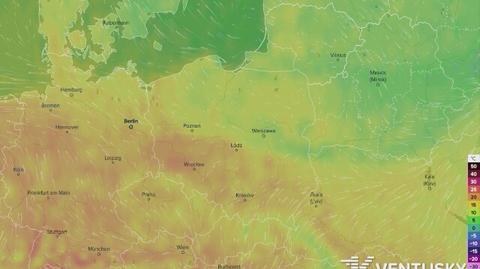 Prognoza temperatur w najbliższych dniach (Ventusky.com)