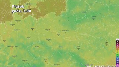 Prognoza temperatury na pięć dni (ventusky.com)